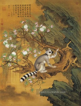  malerei - Lang leuchtende Tier und Pfirsich Chinesische Malerei